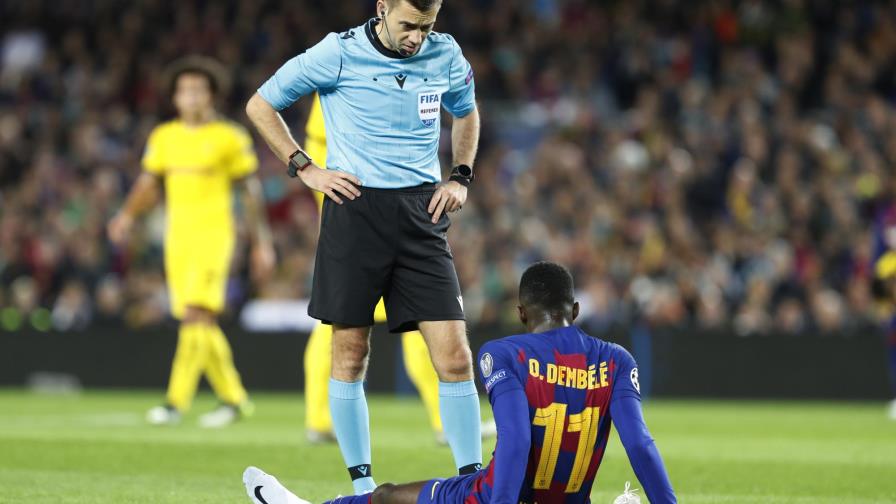 Barcelona: Dembélé se perderá 2 meses y medio por lesión Barcelona: Dembélé se perderá 2 meses y medio por lesión