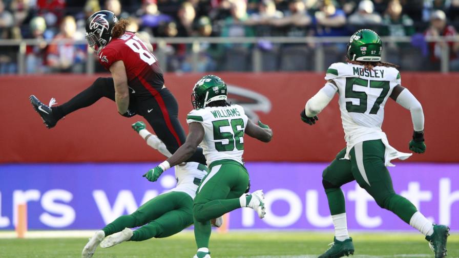 Ryan lanza 2 touchdowns y Falcons vencen a Jets en Londres