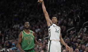 Giannis aporta ‘doble doble’; Bucks superan a Celtics