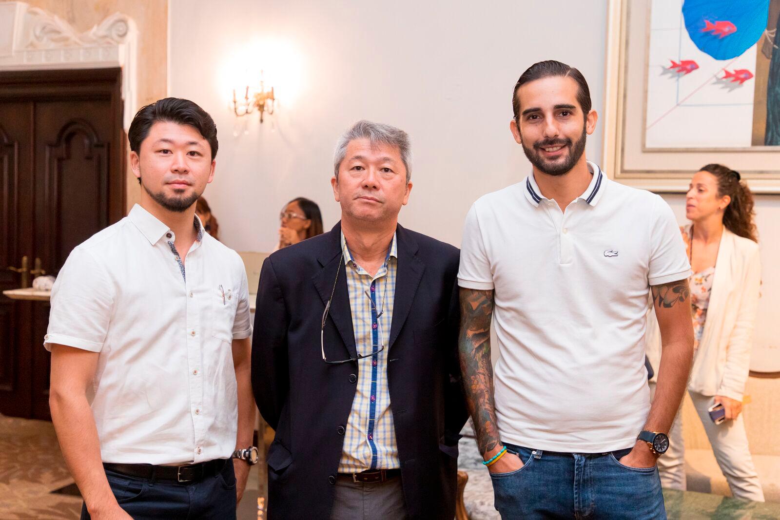 Hideyoshi, Hideki Tateyama y Carlos Sebastiani.