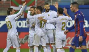 Con doblete de Benzema, Real Madrid liquida rápido a Eibar