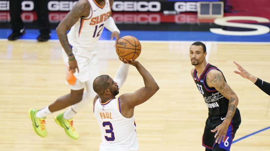 Paul y Booker llevan a Suns a triunfo ante 76ers