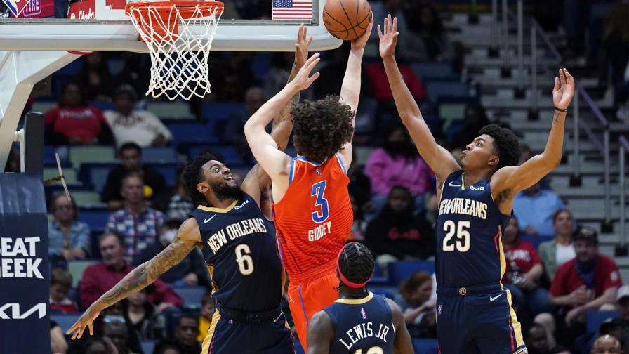 Con 27 puntos de Dort, Thunder supera a Pelicans 108-100
