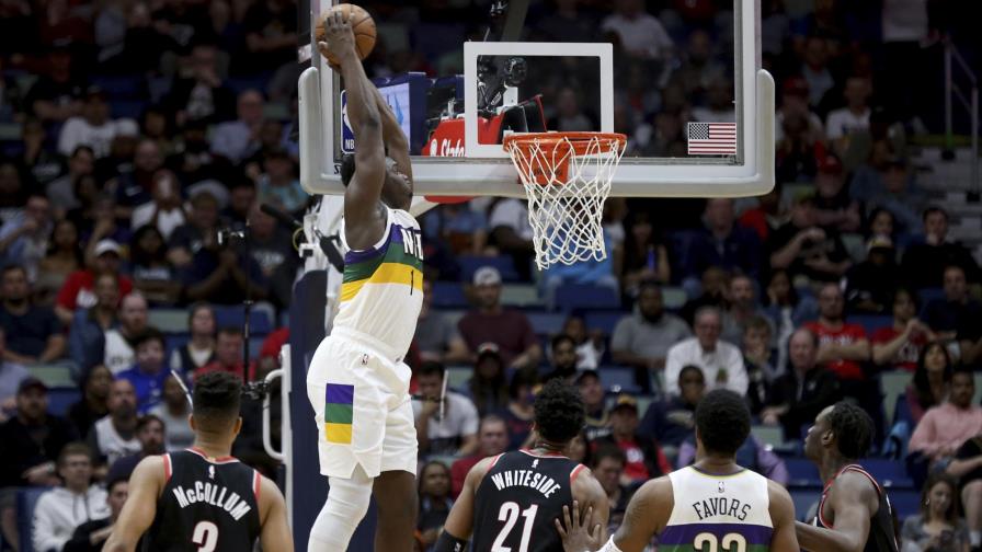 Williamson luce con 31 puntos; Pelicans arrollan a Blazers