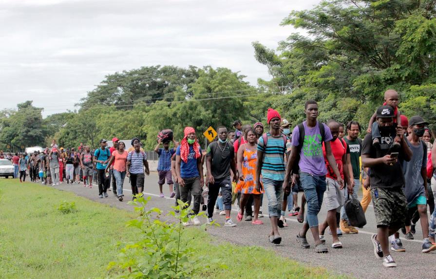 México busca instalar campamento para migrantes haitianos en la frontera sur