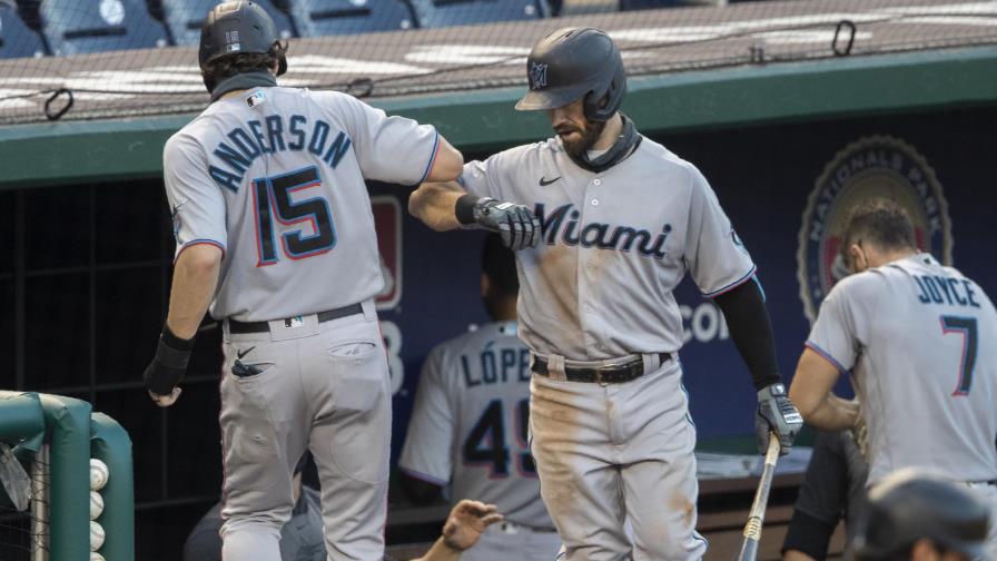 Aguilar impulsa tres carreras y Marlins vencen a Nacionales