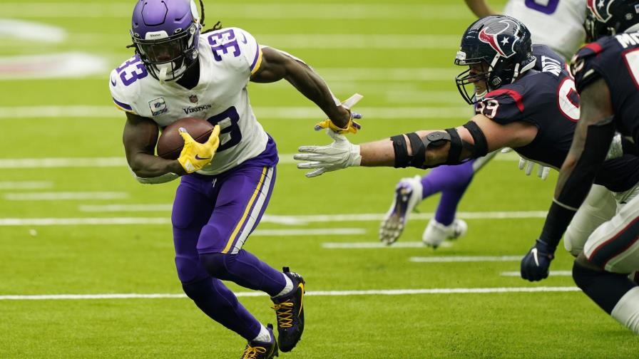 Cook anota 2 veces y Vikings derrotan 31-23 a los Texans
