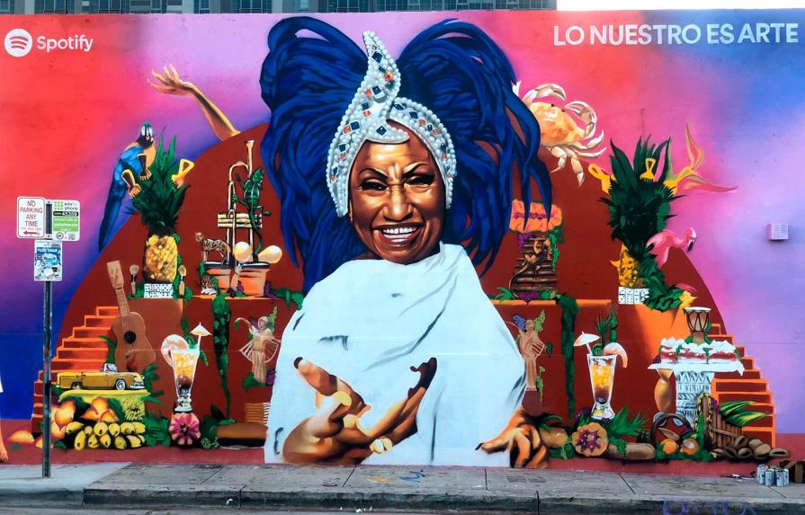 Celia Cruz representa la herencia latina en mural de barrio bohemio de Miami