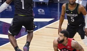Raptors anotan últimos 11 puntos y vencen a Wolves