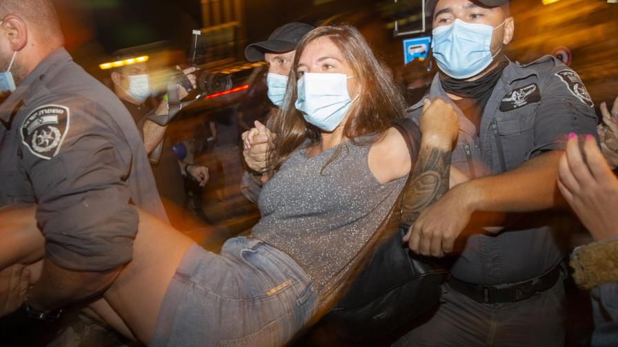 Policía israelí detiene a 55 tras protesta contra Netanyahu