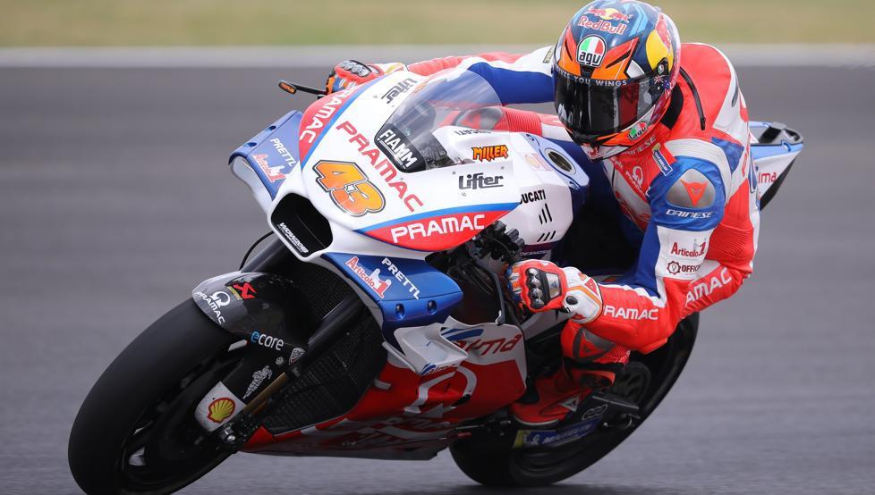 Jack Miller aprovecha el mal tiempo para dominar ensayos libres de MotoGP en Francia