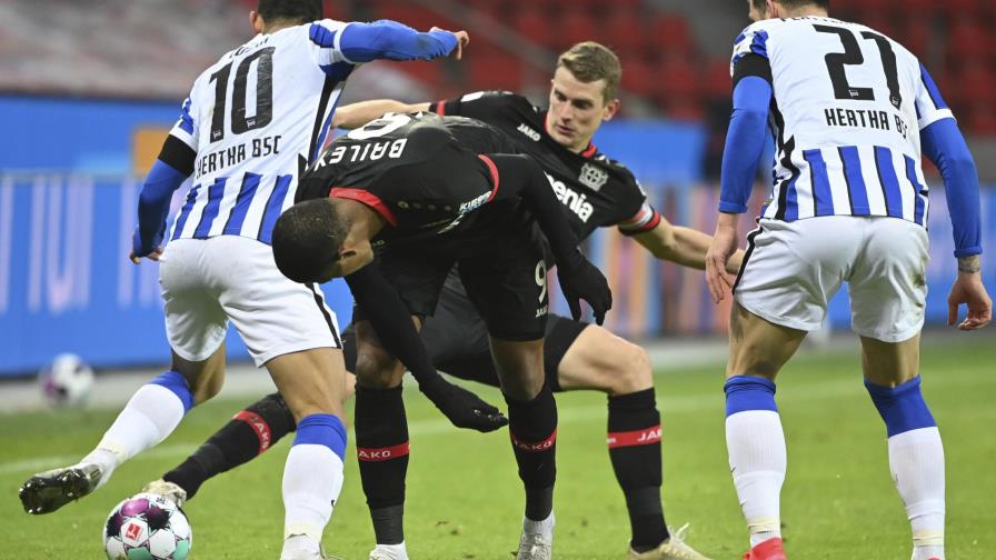 Con plantel diezmado, Leverkusen empata con Hertha Berlín Con plantel diezmado, Leverkusen empata con Hertha Berlín