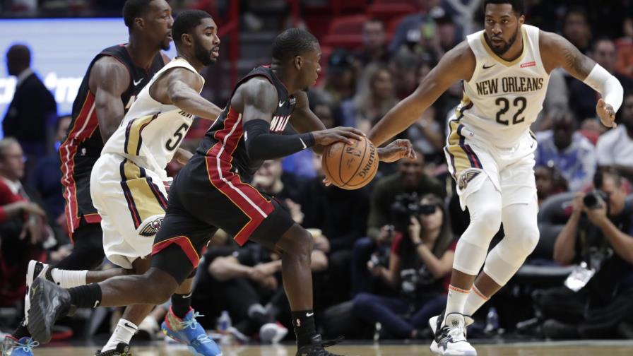 Miami sigue invicto en casa tras vencer 109-94 a Pelicans