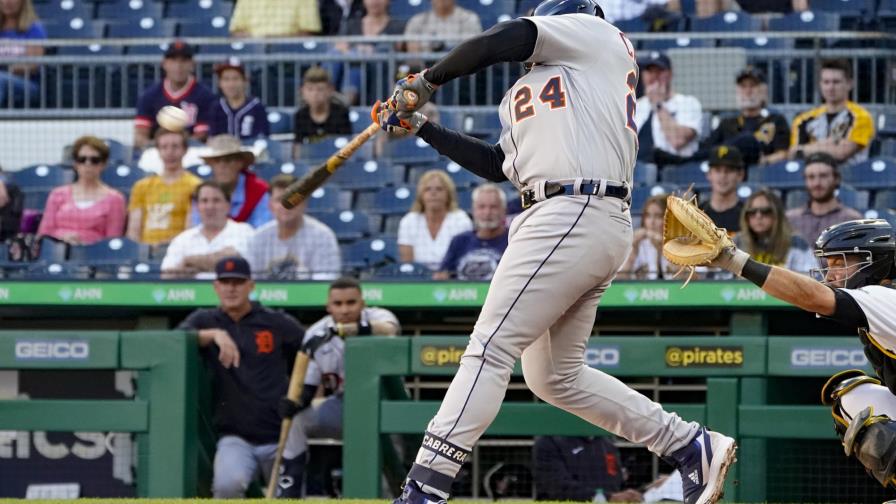 Cabrera y Grossman pegan 4 hits; Tigres vencen a Piratas