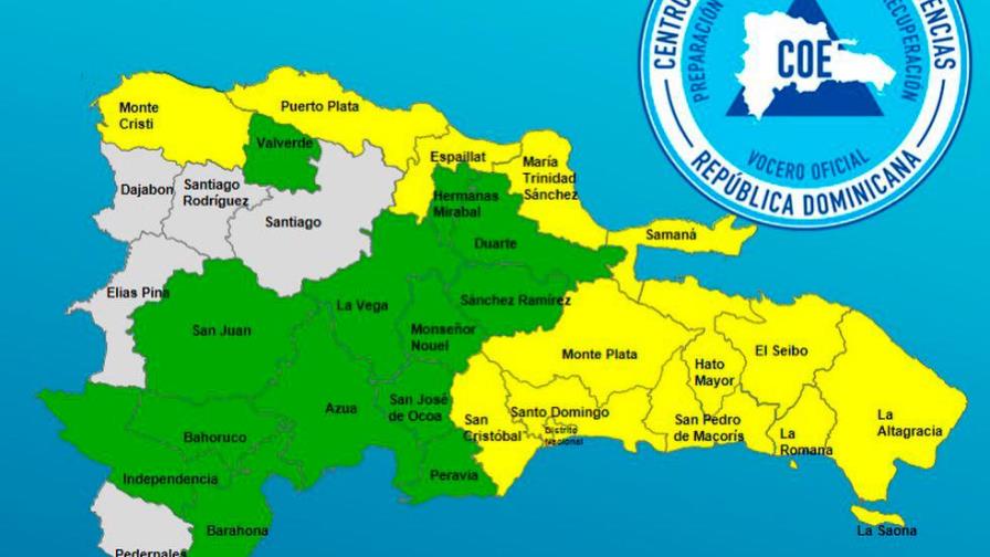 Aumentan a 26 las provincias en alerta por potencial ciclón tropical Aumentan a 26 las provincias en alerta por potencial ciclón tropical