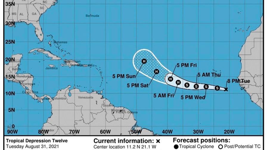 Se forma en Cabo Verde la duodécima depresión tropical del Atlántico