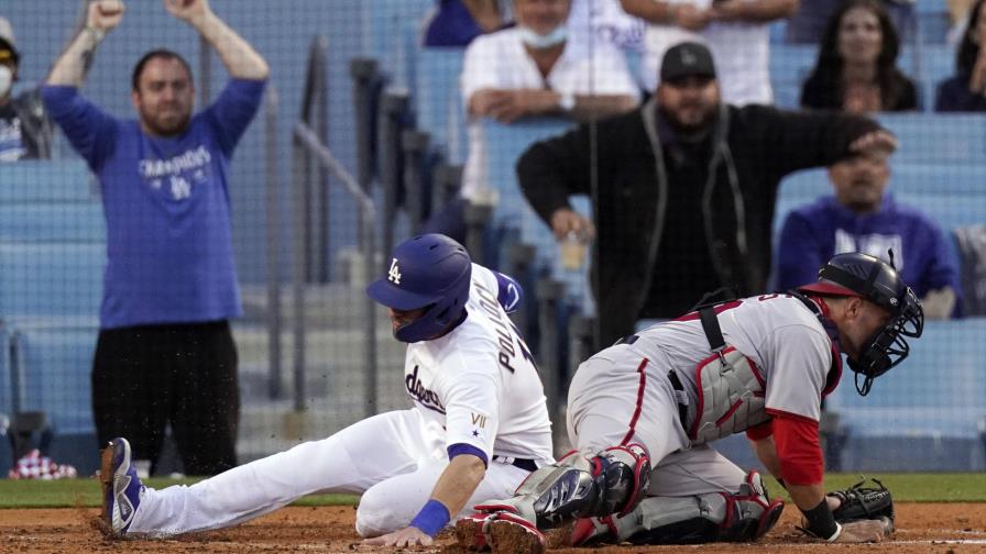Dodgers ganan 9-5 a Nacionales con un gran jonrón de Taylor