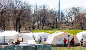 El hospital de campaña del Central Park teme un segundo pico de COVID-19