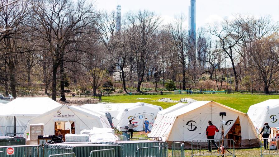 El hospital de campaña del Central Park teme un segundo pico de COVID-19