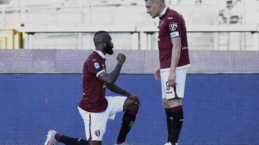 Serie A se reanuda; Nkolou se arrodilla tras gol con Torino