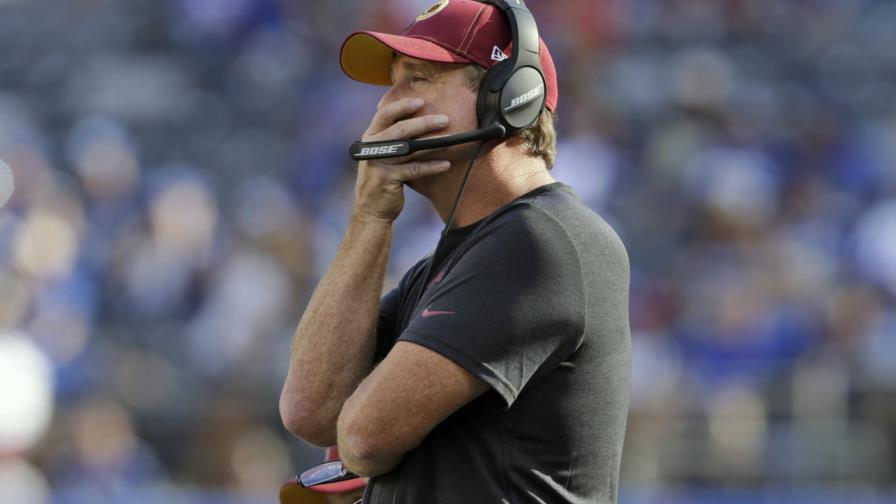 Redskins despiden a coach Jay Gruden tras inicio de 0-5