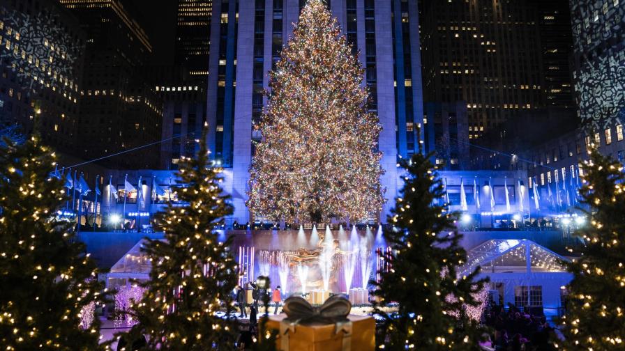 Encienden luces de árbol de Navidad del Rockefeller Center Encienden luces de árbol de Navidad del Rockefeller Center