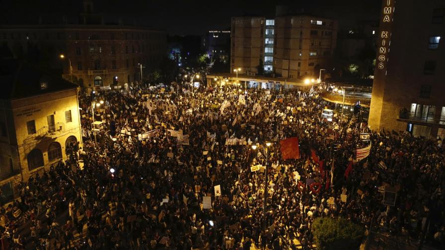 Protestan miles contra Netanyahu en calles de Israel Protestan miles contra Netanyahu en calles de Israel