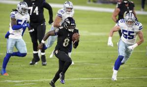 Jackson y Ravens cortan mala racha; doblegan a Cowboys