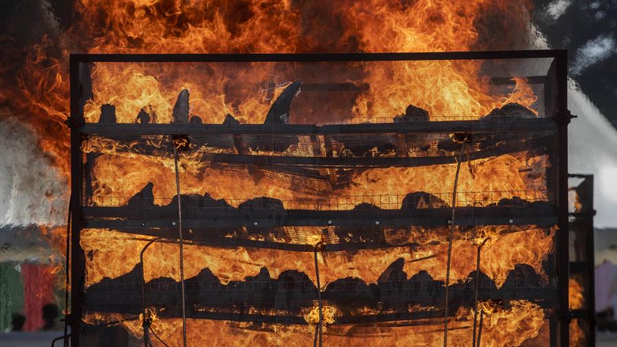 India quema cuernos de rinoceronte contra el comercio ilegal