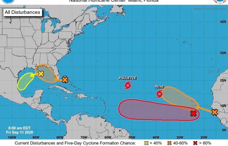 Sistema sobre Bahamas cruzará Florida y se hará depresión en Golfo de México