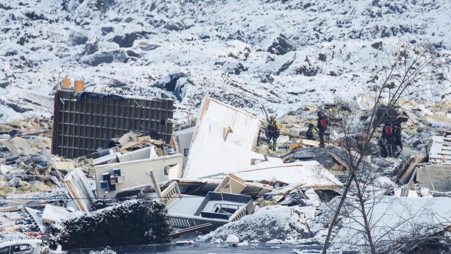 Hallan perro con vida tras mortal alud de tierra en Noruega