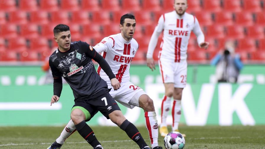 Gol de Sargent alcanza para empate del Bremen ante Colonia