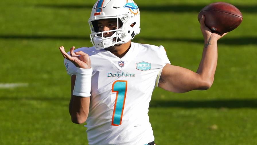 Tagovailoa limitado en la práctica, en duda para el domingo Tagovailoa limitado en la práctica, en duda para el domingo