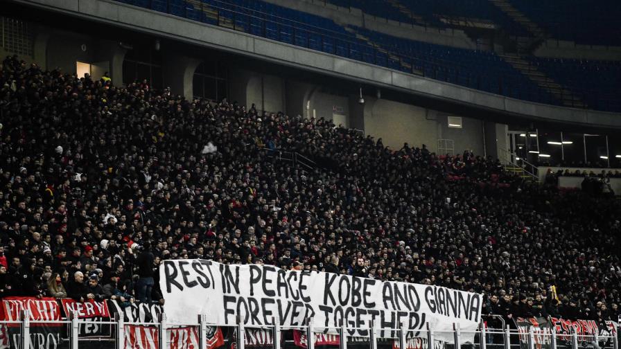 El Milan rinde homenaje a Kobe Bryant en San Siro El Milan rinde homenaje a Kobe Bryant en San Siro