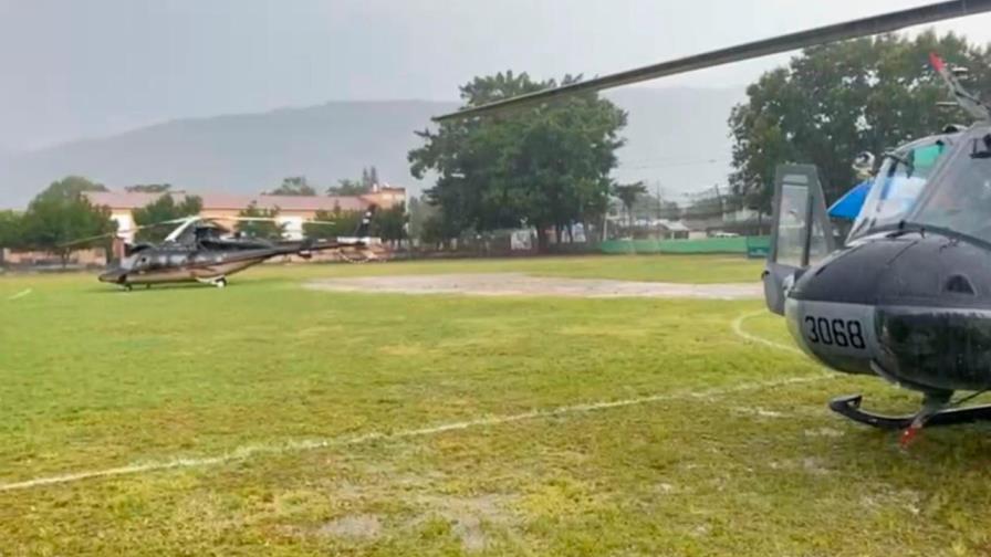 Helicóptero en que viajaban Abinader y Raquel Arbaje aterriza de emergencia por mal clima