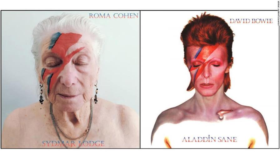 Abuelos recrean portadas de discos populares del rock desde un asilo