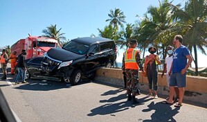 Se produce accidente m&uacute;ltiple en la autopista Las Am&eacute;ricas 