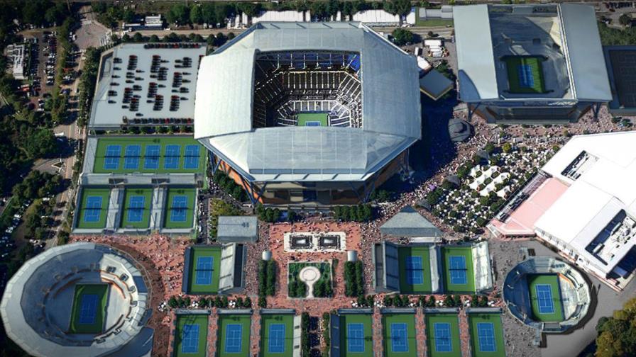 Las canchas de tenis del Abierto de EEUU se convierten en hospital de campaña