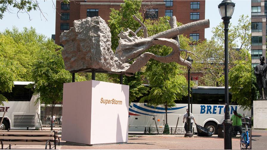 Activista califica de ofensa a dominicanos escultura que bloquea estatua de Duarte en Manhattan