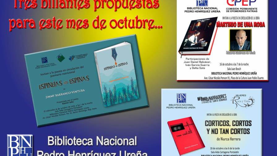Publicarán tres nuevas obras en  la Biblioteca Nacional 
