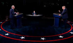 Último debate presidencial entre Trump y Biden