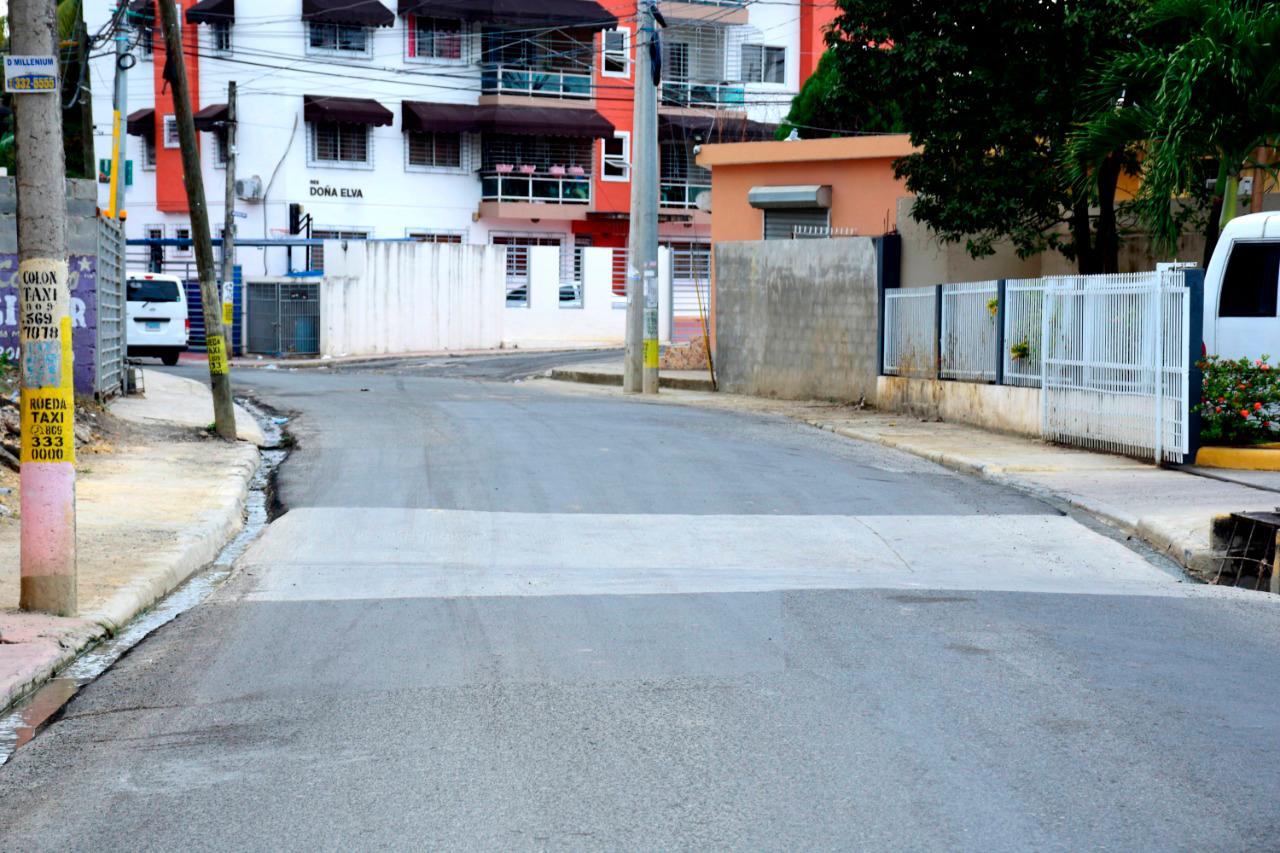 Una de las calles intervenidas. 