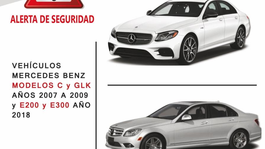 Pro Consumidor emite alerta para 249 modelos de vehículos Mercedes Benz