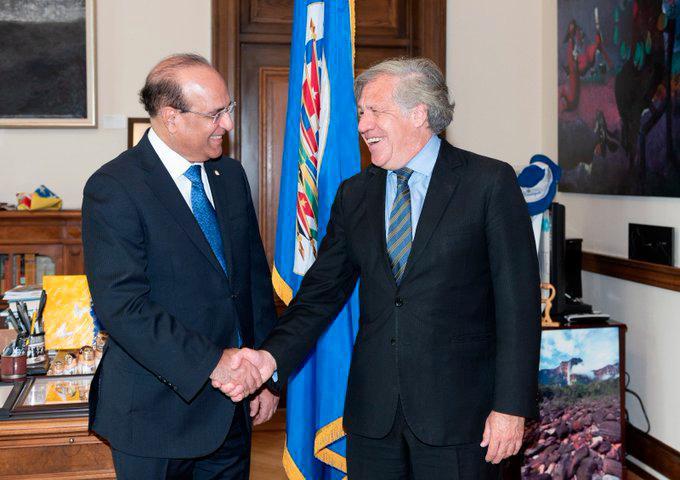 Secretario de la OEA se reúne con el presidente de la Junta Central Electoral