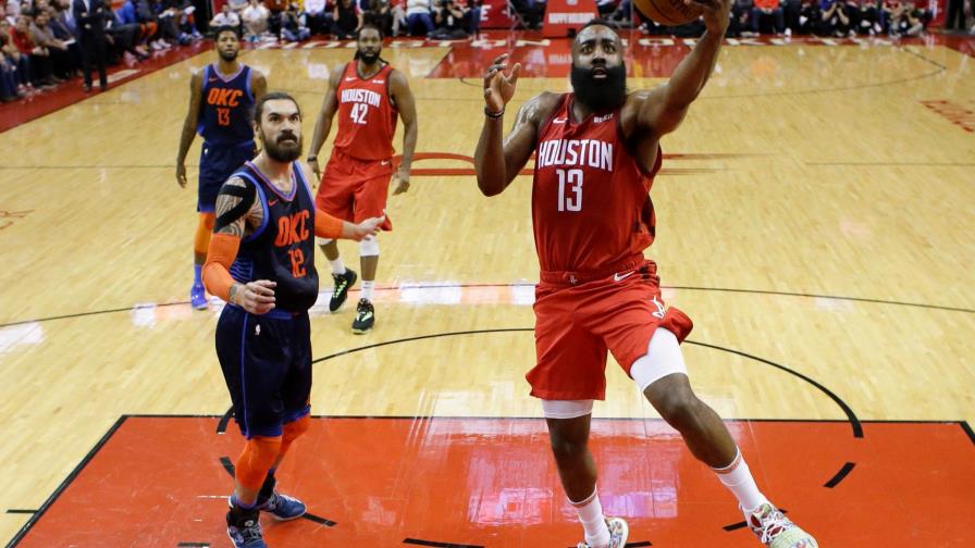 Con 41 de Harden, Rockets superan a Thunder