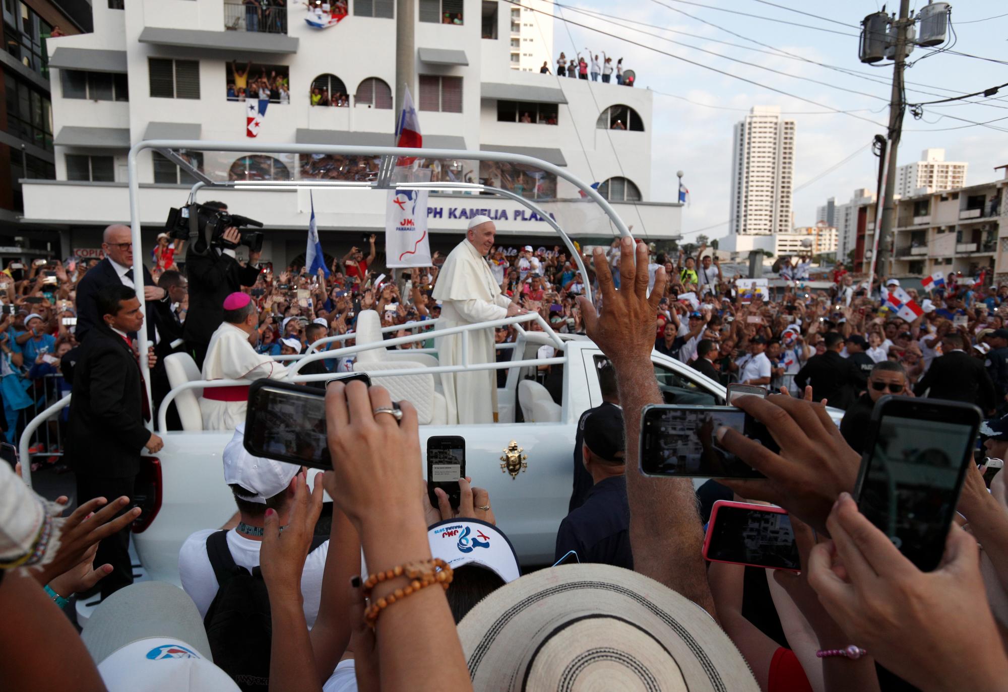 El Papa Francisco está en Panamá para asistir a la Jornada Mundial de la Juventud, la iglesia que se celebra cada tres días.