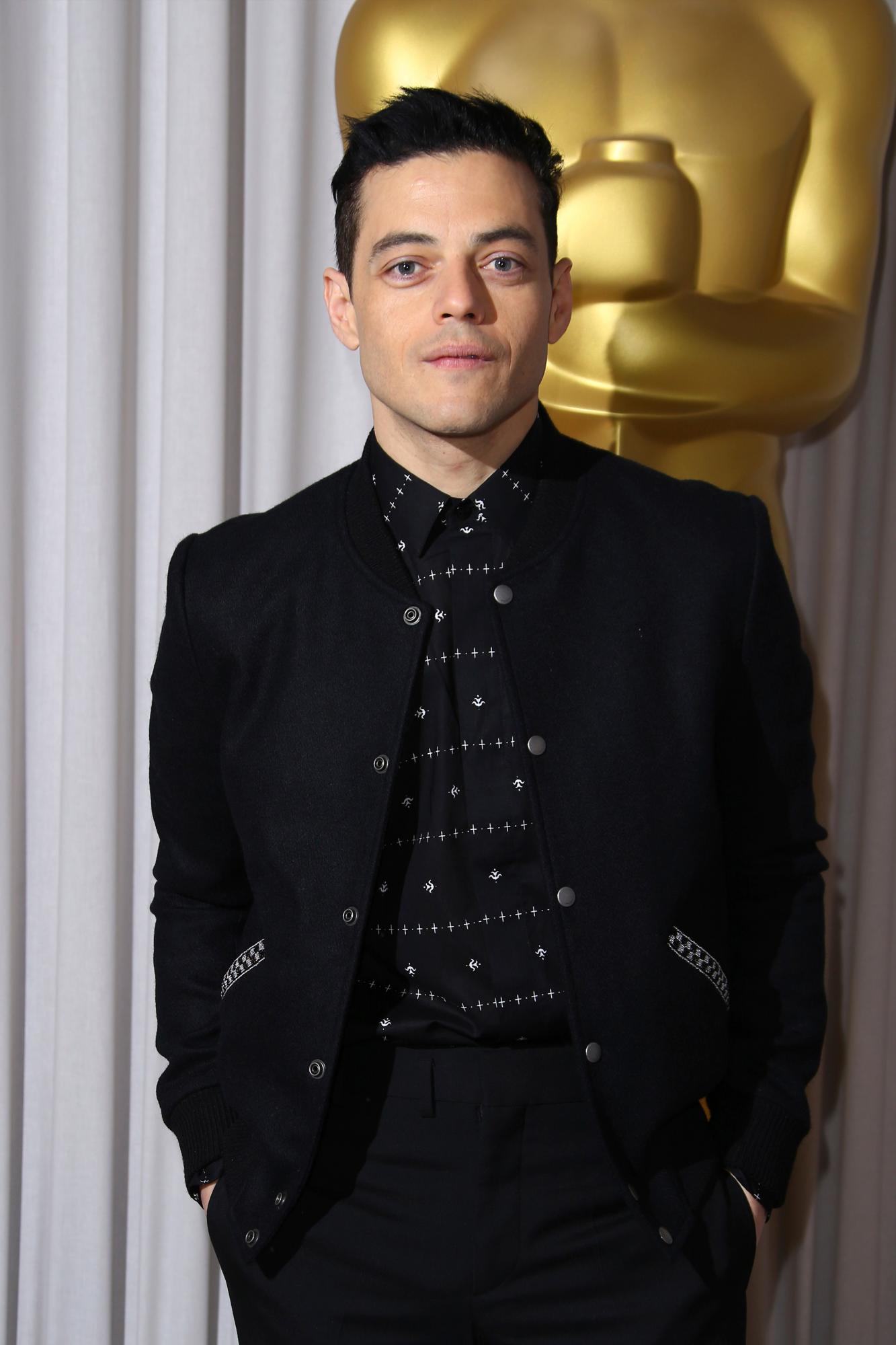 Actor Rami Malek, durante los premios Oscar, 2019. 