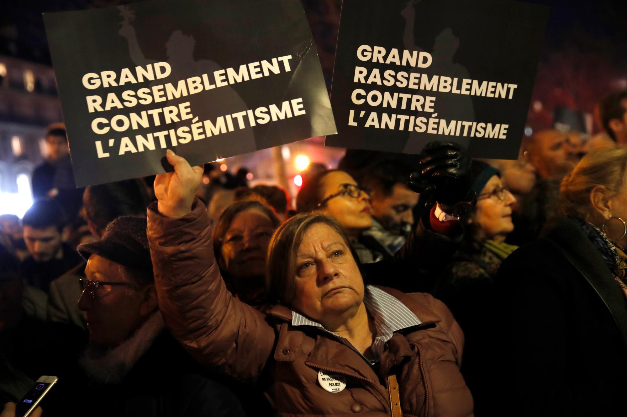Protesta antisemitismo en Francia
