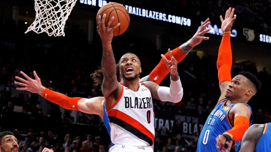 Lillard puede con el triple-doble de Westbrook y ganan Trail Blazers