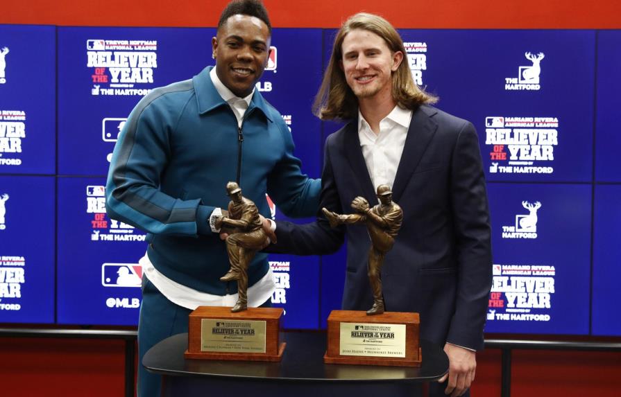 Chapman, Liga Americana y Hader en la Nacional, ganan premio Relevista del Año